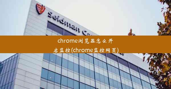 chrome浏览器怎么开启监控(chrome监控网页)