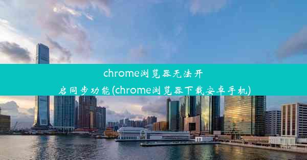 chrome浏览器无法开启同步功能(chrome浏览器下载安卓手机)