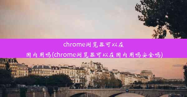 chrome浏览器可以在国内用吗(chrome浏览器可以在国内用吗安全吗)