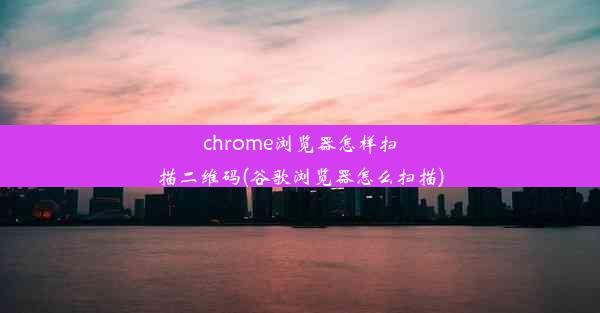 chrome浏览器怎样扫描二维码(谷歌浏览器怎么扫描)