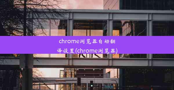 chrome浏览器自动翻译设置(chrome浏览器)