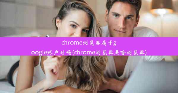 chrome浏览器属于google账户对吗(chrome浏览器是啥浏览器)