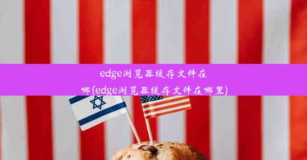 edge浏览器缓存文件在哪(edge浏览器缓存文件在哪里)