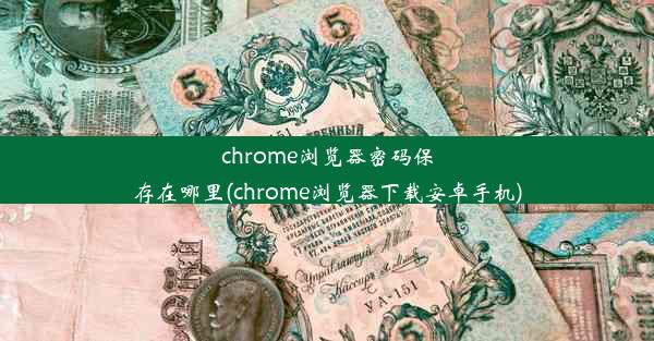 chrome浏览器密码保存在哪里(chrome浏览器下载安卓手机)