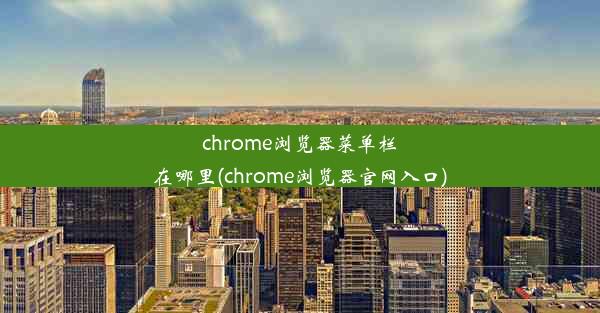 chrome浏览器菜单栏在哪里(chrome浏览器官网入口)