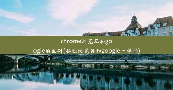 chrome浏览器和google的区别(谷歌浏览器和google一样吗)