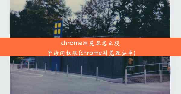 chrome浏览器怎么授予访问权限(chrome浏览器安卓)