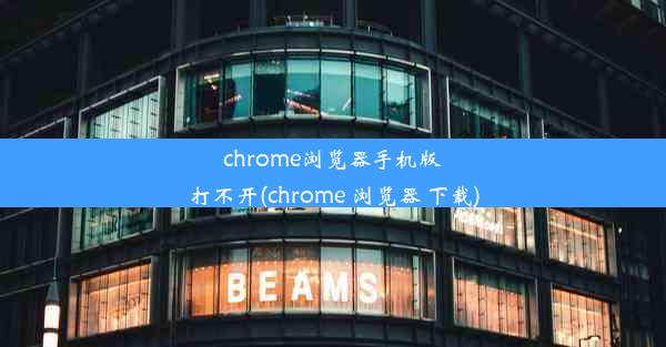 chrome浏览器手机版打不开(chrome 浏览器 下载)