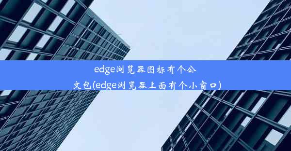 edge浏览器图标有个公文包(edge浏览器上面有个小窗口)