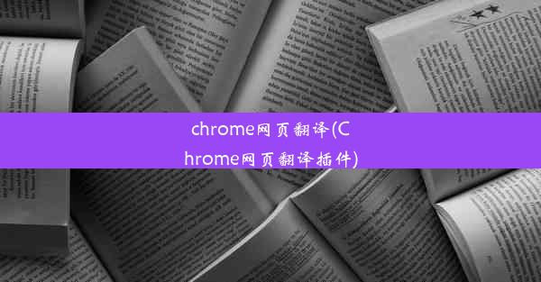 chrome网页翻译(Chrome网页翻译插件)