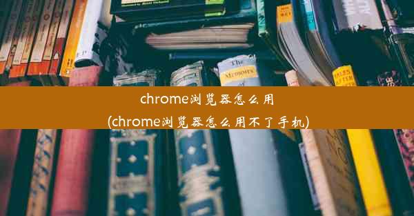 chrome浏览器怎么用(chrome浏览器怎么用不了手机)