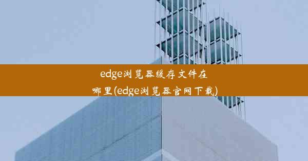 edge浏览器缓存文件在哪里(edge浏览器官网下载)