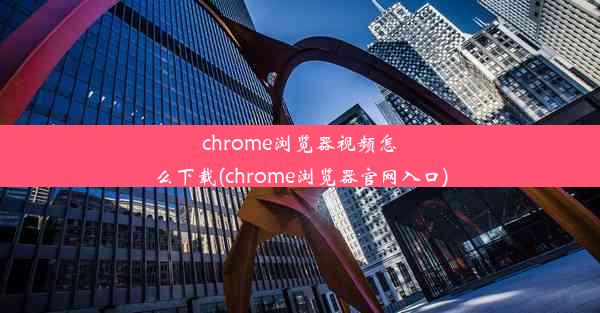 chrome浏览器视频怎么下载(chrome浏览器官网入口)