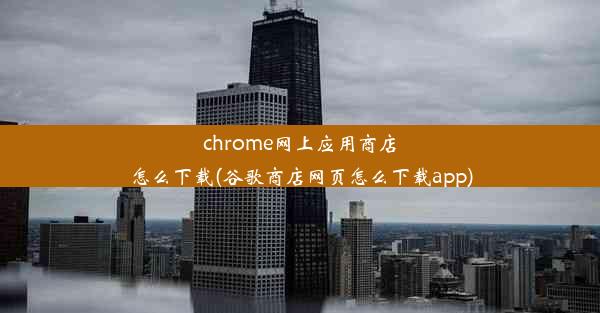 chrome网上应用商店怎么下载(谷歌商店网页怎么下载app)