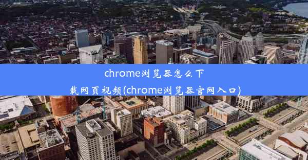 chrome浏览器怎么下载网页视频(chrome浏览器官网入口)