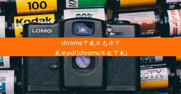 chrome下载不允许下载的pdf(chrome不能下载)