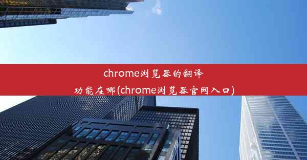 chrome浏览器的翻译功能在哪(chrome浏览器官网入口)