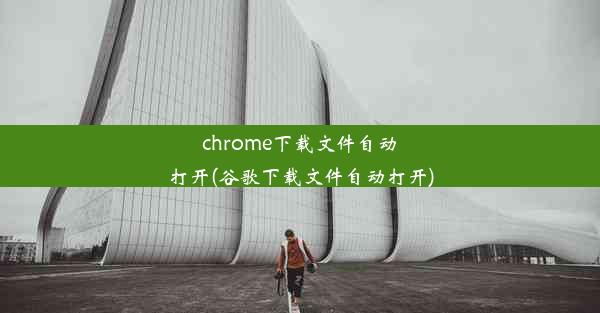 chrome下载文件自动打开(谷歌下载文件自动打开)