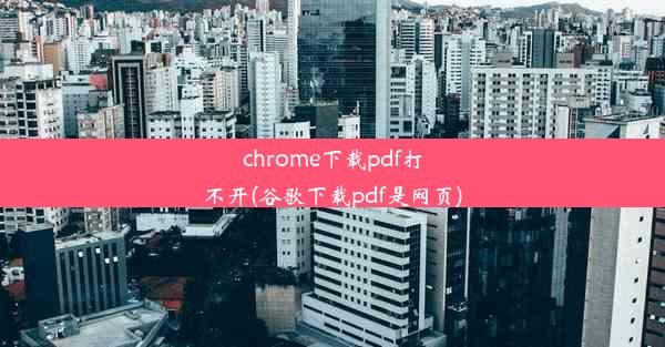 chrome下载pdf打不开(谷歌下载pdf是网页)