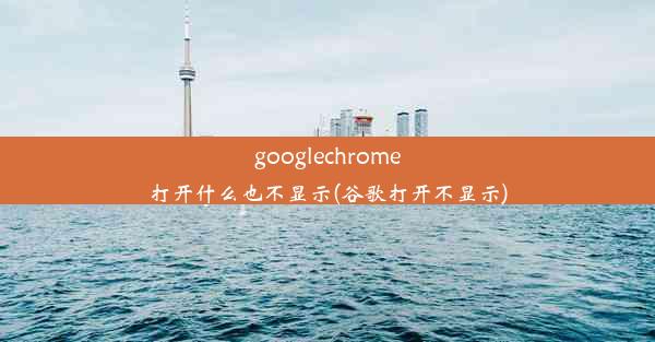 googlechrome打开什么也不显示(谷歌打开不显示)