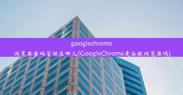 googlechrome浏览器密码管理在哪儿(GoogleChrome是谷歌浏览器吗)