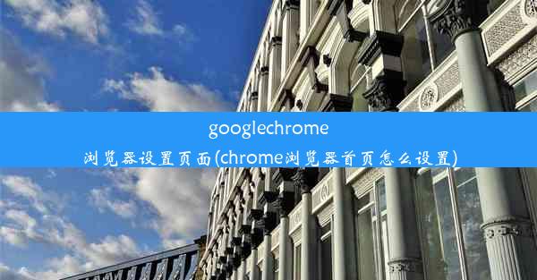 googlechrome浏览器设置页面(chrome浏览器首页怎么设置)