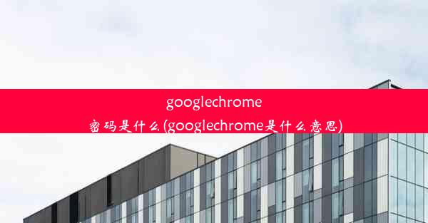 googlechrome密码是什么(googlechrome是什么意思)