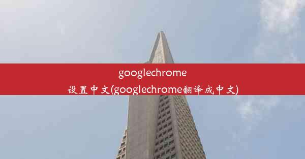 googlechrome设置中文(googlechrome翻译成中文)