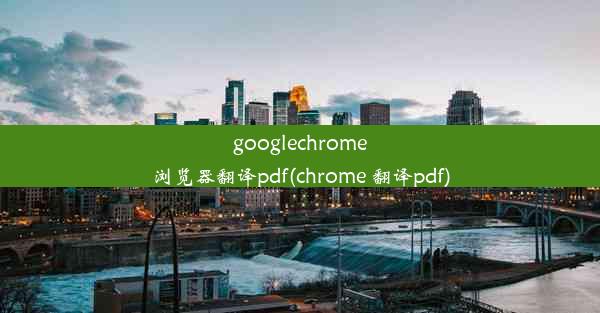 googlechrome浏览器翻译pdf(chrome 翻译pdf)