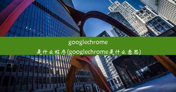 googlechrome是什么程序(googlechrome是什么意思)