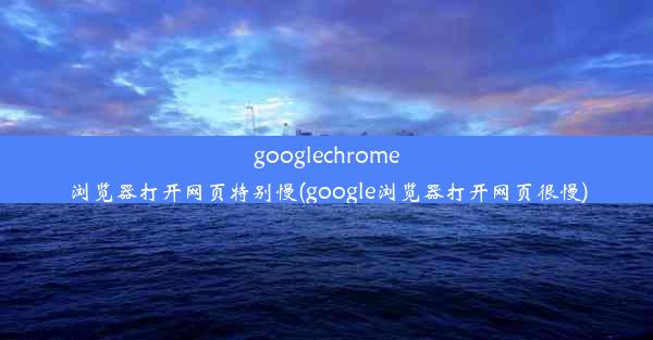 googlechrome浏览器打开网页特别慢(google浏览器打开网页很慢)