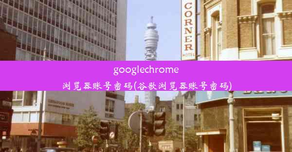 googlechrome浏览器账号密码(谷歌浏览器账号密码)