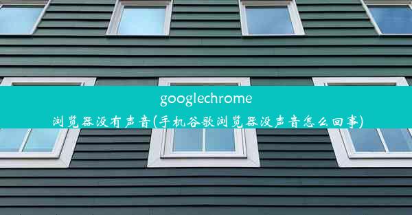 googlechrome浏览器没有声音(手机谷歌浏览器没声音怎么回事)