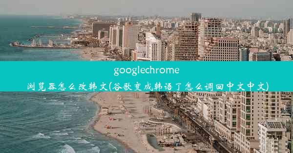 googlechrome浏览器怎么改韩文(谷歌变成韩语了怎么调回中文中文)