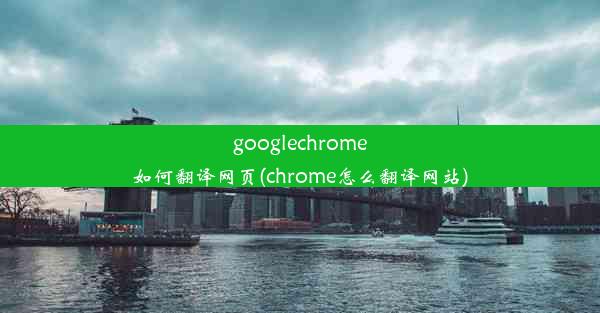 googlechrome如何翻译网页(chrome怎么翻译网站)