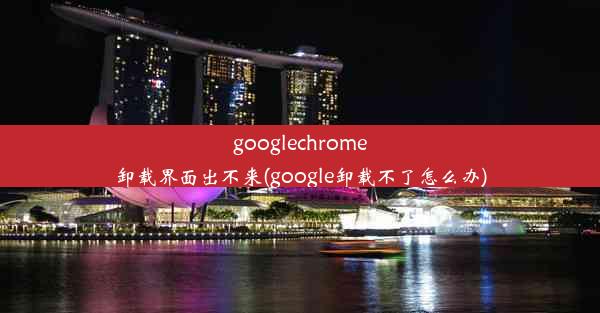 googlechrome卸载界面出不来(google卸载不了怎么办)