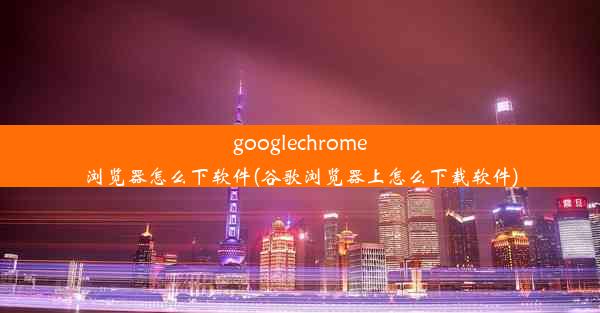 googlechrome浏览器怎么下软件(谷歌浏览器上怎么下载软件)