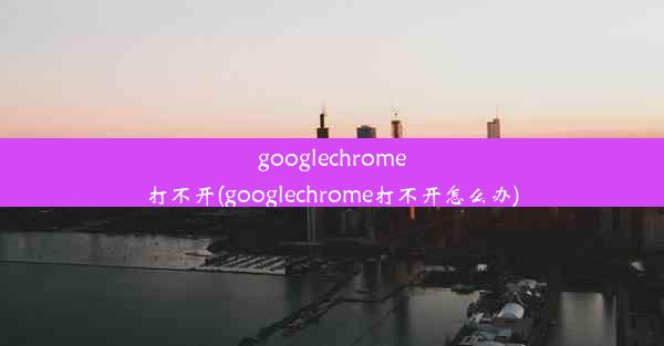 googlechrome打不开(googlechrome打不开怎么办)