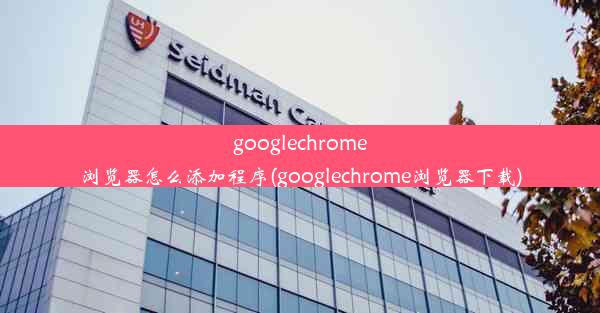 googlechrome浏览器怎么添加程序(googlechrome浏览器下载)