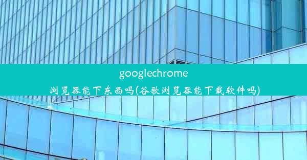 googlechrome浏览器能下东西吗(谷歌浏览器能下载软件吗)