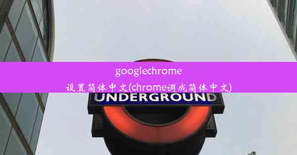 googlechrome设置简体中文(chrome调成简体中文)