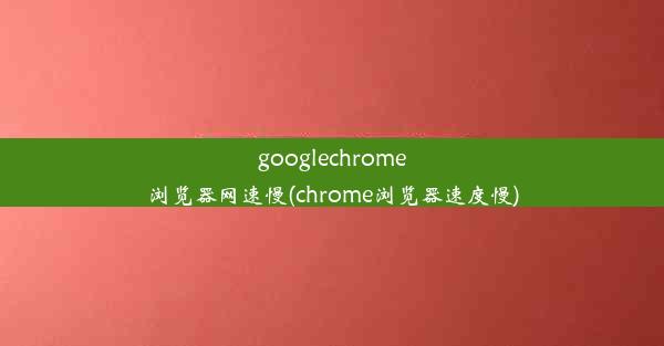 googlechrome浏览器网速慢(chrome浏览器速度慢)