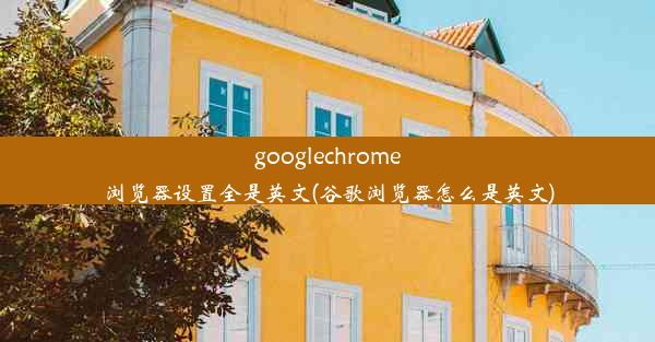 googlechrome浏览器设置全是英文(谷歌浏览器怎么是英文)