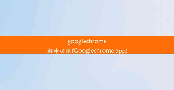 googlechrome翻译功能(Googlechrome app)