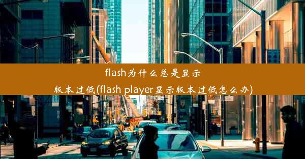 flash为什么总是显示版本过低(flash player显示版本过低怎么办)