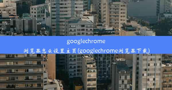 googlechrome浏览器怎么设置主页(googlechrome浏览器下载)