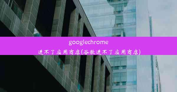 googlechrome进不了应用商店(谷歌进不了应用商店)