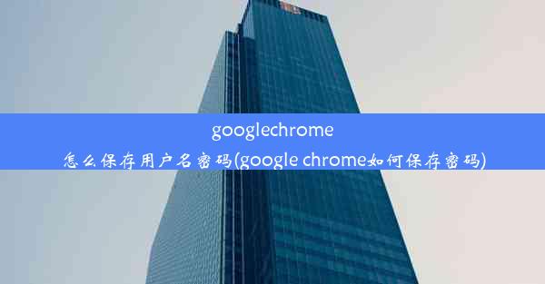 googlechrome怎么保存用户名密码(google chrome如何保存密码)