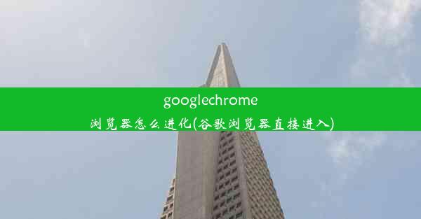 googlechrome浏览器怎么进化(谷歌浏览器直接进入)