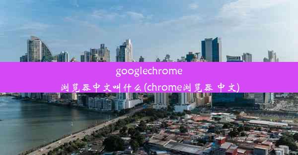 googlechrome浏览器中文叫什么(chrome浏览器 中文)